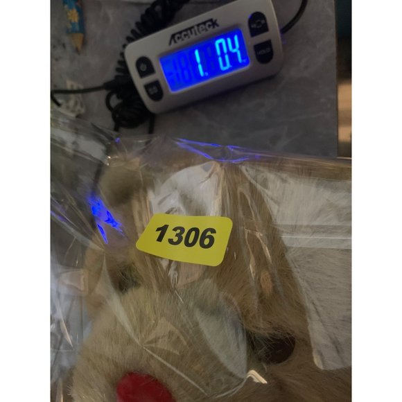 Jimmy 17 Inch Tan Bear Pink Bow Red Nose Feet Details Brown Plastic Eyes Plush S - Picture 8 of 8